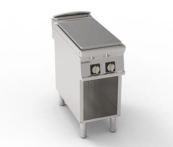 Kuchnia gastronomiczna elektryczna na szafce otwartej, solid top, 7 kW, 40 cm | TECNOINOX 316123
