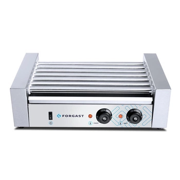 Rolkowy opiekacz parówek bez szyby, 7 rolek, 1.4 kW, 230 V | FORGAST FG09602