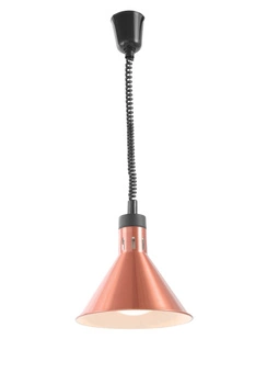 Lampa do podgrzewania potraw wisząca, kolor miedziany, 27,5 cm, 0.25 kW | HENDI 273876