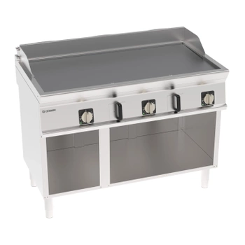 Płyta grillowa elektryczna, gładka, chromowana, szczotlkowana, na podstawie otwartej, 120 cm, 400V Tecno74 | TECNOINOX 716209