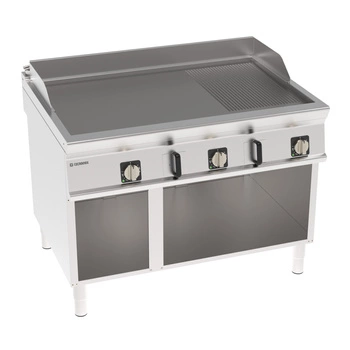 Płyta grillowa elektryczna, 2/3 gładka, 1/3 ryflowana na podstawie otwartej, 120 cm, T-90 | TECNOINOX 316256