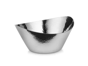 Miska owalna mała, stal nierdzewna młotkowana, 16x14 cm | AMBITION 126670