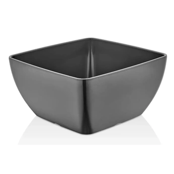 Miska kwadratowa z melaminy, grafitowa, 25 x25 x (h) 12 cm | FINE DINE 562673