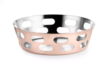 Koszyk na pieczywo, stal nierdzewna, kolor miedź | AMBITION 126694