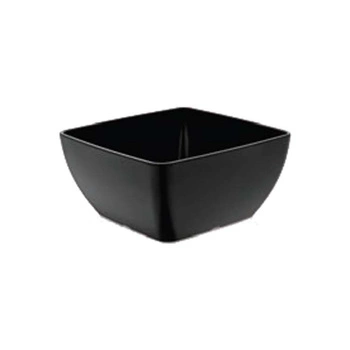 Miska kwadratowa z melaminy, czarna, 25 x25 x (h) 12 cm | FINE DINE 562680