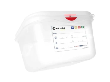 Pojemnik GN 1/6 gł. 6,5 cm z polipropylenu HACCP | HENDI 873151