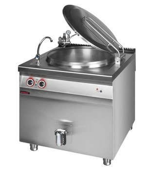 Kocioł warzelny elektryczny 200 l z grzaniem pośrednim i automatycznym napełnianiem, 24,5 kW, 400 V | KROMET 900.BEK-200AN