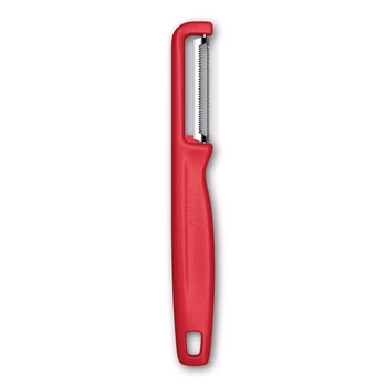 Obieraczka dwustronna IOTA z ząbkowanym ostrzem, czerwona | VICTORINOX 6.0943.3