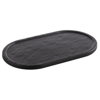 Taca SLATE z melaminy czarna, 28x15.5x1 cm  | APS 85099