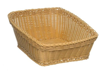 Koszyk na pieczywo z polipropylenu, okrągły, czarny, 20x20x8 cm | APS 50607