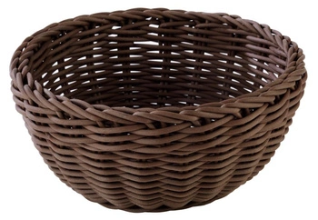 Koszyk na pieczywo z polipropylenu PROFI LINE, okrągły, brązowy, 29x29x7 cm | APS 50612