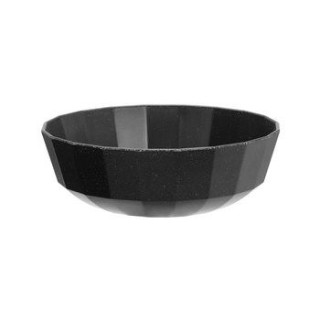 Patera z melaminy na owoce - miska, Metropolis, czarna, 25 cm | FINE DINE 562581