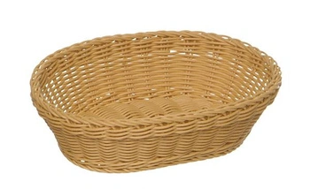 Koszyk na pieczywo z polipropylenu, jasny beż, 32x23x7 cm | APS 50815