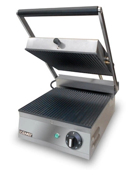 Grill elektryczny pojedynczy, ryflowany, 1.6 kW, 230 V | LOZAMET GK2A2626