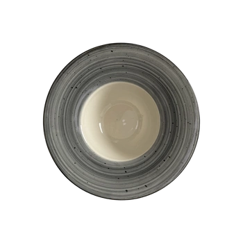 Talerz do makaronu Still Rustic szary 23 cm | KERA CERAMIKA 14.10.RUSTIC SZARY