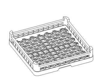 Podstawa do wkładów na sztućce talerze i kubki, 50x50 cm | LOZAMET PB 100