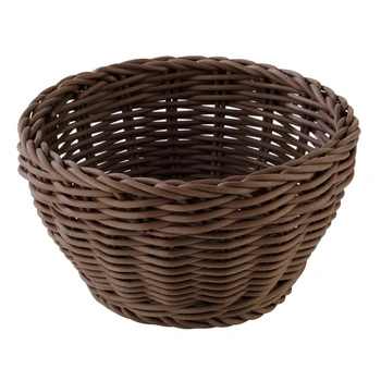 Koszyk na pieczywo z polipropylenu PROFI LINE, okrągły, brązowy, 16x16x8 cm | APS 50603