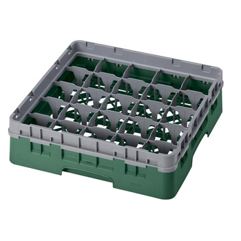 Kosz do szkła 25 przegródek - 50x50cm, zielony | CAMBRO 25S318/119