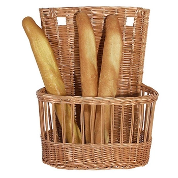 Koszyk na bagietki owalny, wiklina, 50x27x61 cm | CONTACTO 4882/500