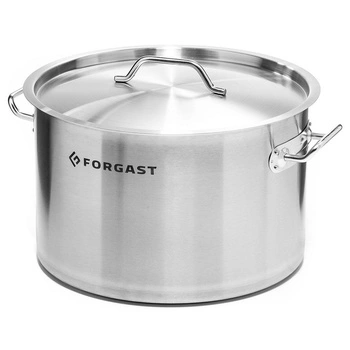 Garnek ze stali nierdzewnej średni poj. 17 l z pokrywką | FORGAST FG02017/U5