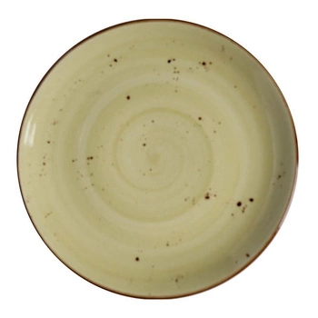 Talerz porcelanowy płytki Olive śr. 24 cm | FINE DINE 777985