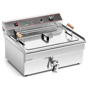 Smażalnik elektryczny 1-komorowy 20 l, 4.8 kW, zimna strefa | FORGAST FG09017