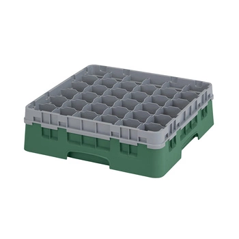 Kosz do szkła 36 przegródek - 50x50cm, zielony | CAMBRO 36S418/119