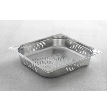 Pojemnik GN 2/3 gł. 6,5 cm ze stali nierdzewnej KITCHEN LINE perforowany | HENDI 807224