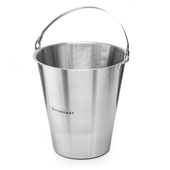 Wiadro ze stali nierdzewnej bez pierścienia 15 l | FORGAST FG06015