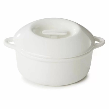 Podgrzewacz porcelanowy z pokrywką BOMBANCE, biały - 1.3 L | REVOL RV-660129-1