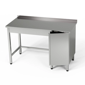 Stół roboczy nierdzewny z szafką 130x70x85 cm | FORGAST