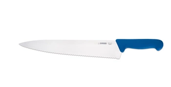 Nóż Szefa kuchni z falistą krawędzią - 31 cm, niebieski | GIESSER MESSER 8455 w 31 b