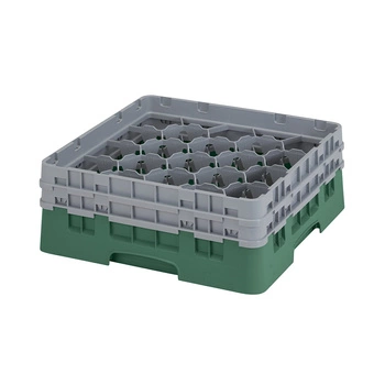 Kosz do szkła 20 przegródek - 50x50cm, zielony | CAMBRO 20S534/119