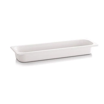 Pojemnik GN 2/4 gł. 10 cm z melaminy biały | APS 84302