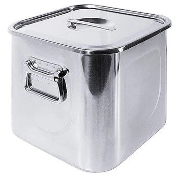 Pojemnik na żywność ze stali nierdzewnej, 7,5 l, 20x20x20 cm | CONTACTO 310/020