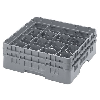 Kosz do szkła 16 przegródek - 50x50 cm, szary | CAMBRO 16S434/151