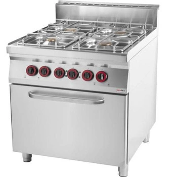 Kuchnia gastronomiczna gazowa z piekarnikiem SPT 90/80 - 11 GE 8| REDFOX 00007373