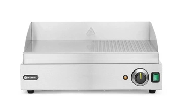 Płyta grillowa elektryczna, 1/2 gładka 1/2 ryflowana, 2.4 kW, 230 V | HENDI 203156