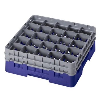 Kosz do szkła 25 przegródek - 50x50 cm, niebieski | CAMBRO 25S534/186