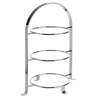 Stojak do serwowania na 3 talerze, stal nierdzewna, 33x24x43 cm | APS 33217