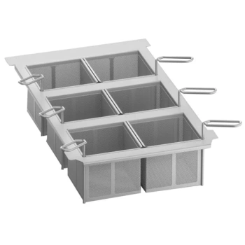 Zestaw 6 koszy porcjujących 1/6 GN do frytowania z ramą do iVario 2 - S | RATIONAL 60.75.307