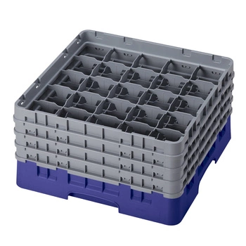 Kosz do szkła 25 przegródek - 50x50 cm, niebieski | CAMBRO 25S800/186