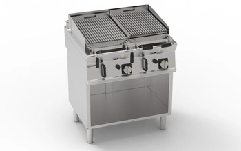 Grill lawowy gazowy podwójny na podstawie otwartej 2X 8 kW | TECNOINOX 713150