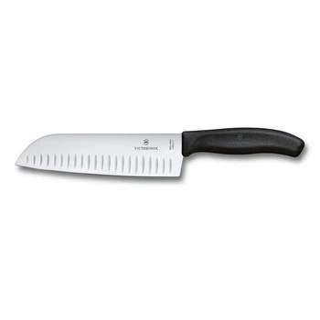 Nóż Santoku Swiss Classic czarny dł. ostrza 17 cm | VICTORINOX 6.8523.17B