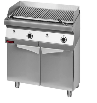 Grill lawowy 2x7kW 80 cm szafka zamknięta | KROMET 700.OGL-800.S.D