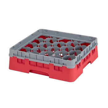 Kosz do szkła 20 przegródek - 50x50cm, czerwony | CAMBRO 20S418/163