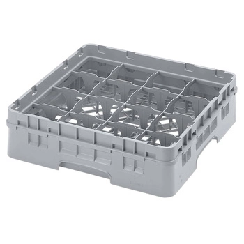 Kosz do szkła 16 przegródek - 50x50cm, szary | CAMBRO 16S318/151