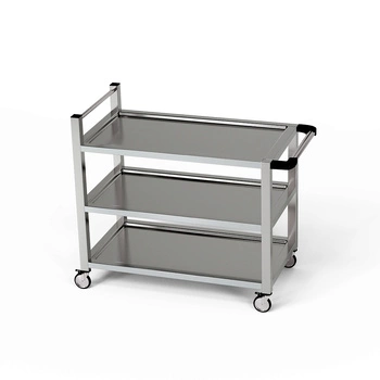 Wózek kelnerski nierdzewny 3-półkowy 90x60x85 cm | FORGAST