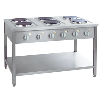 Kuchnia gastronomiczna elektryczna 6-płytowa 15.6 kW | 979600/E1