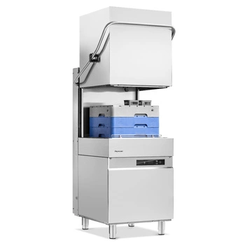Zmywarka kapturowa gastronomiczna do naczyń ze sterowaniem elektronicznym, dozownikiem płynu myjącego, 9,55 kW, 400 V | PROFICHEF PCZ-04100